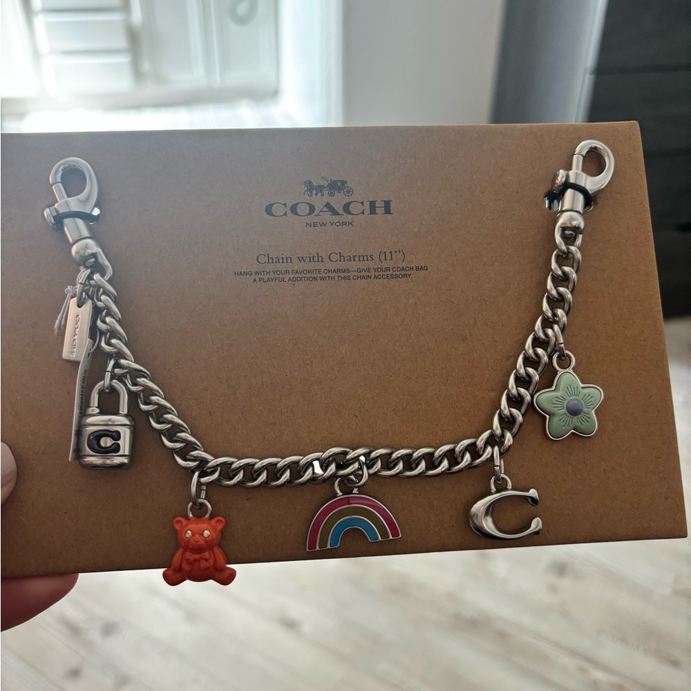 Coach Silver Chain with Charms